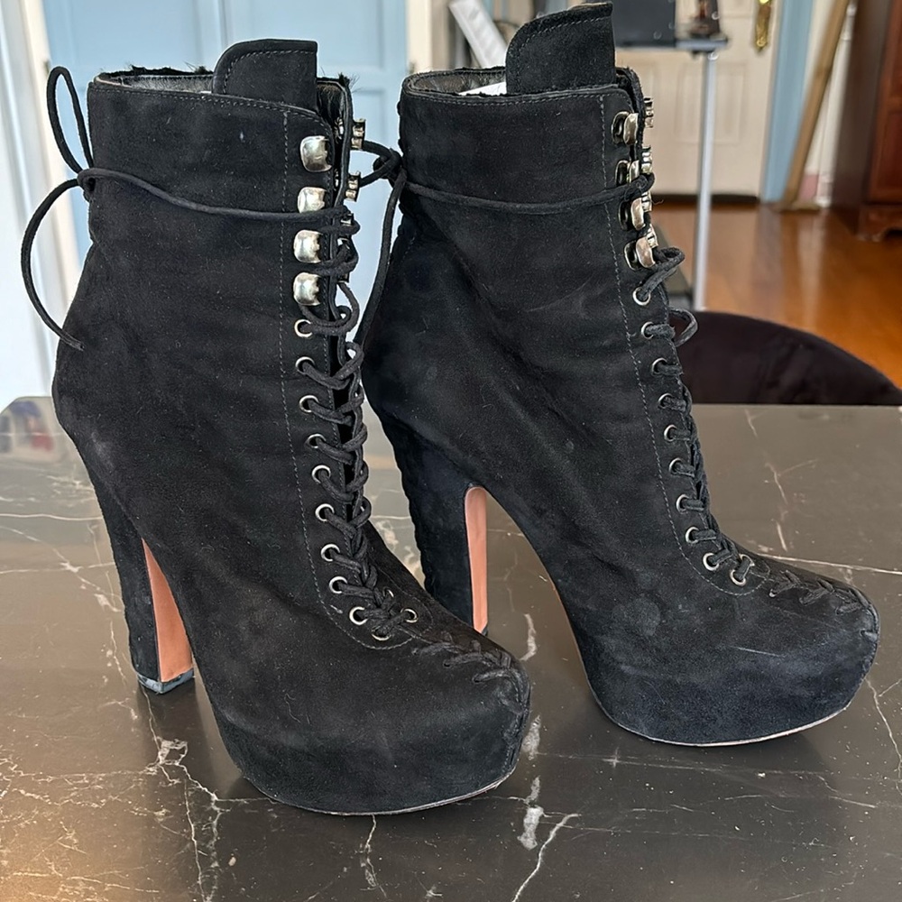 Alaia, Tall and oh so sexy black suede platform boots